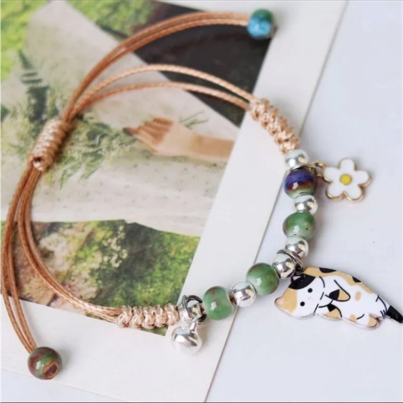 Fashion Braided Lovely Cat Rope Bracelet Adjustable Bangle Women Jewelry Gift - Picture 3 of 6